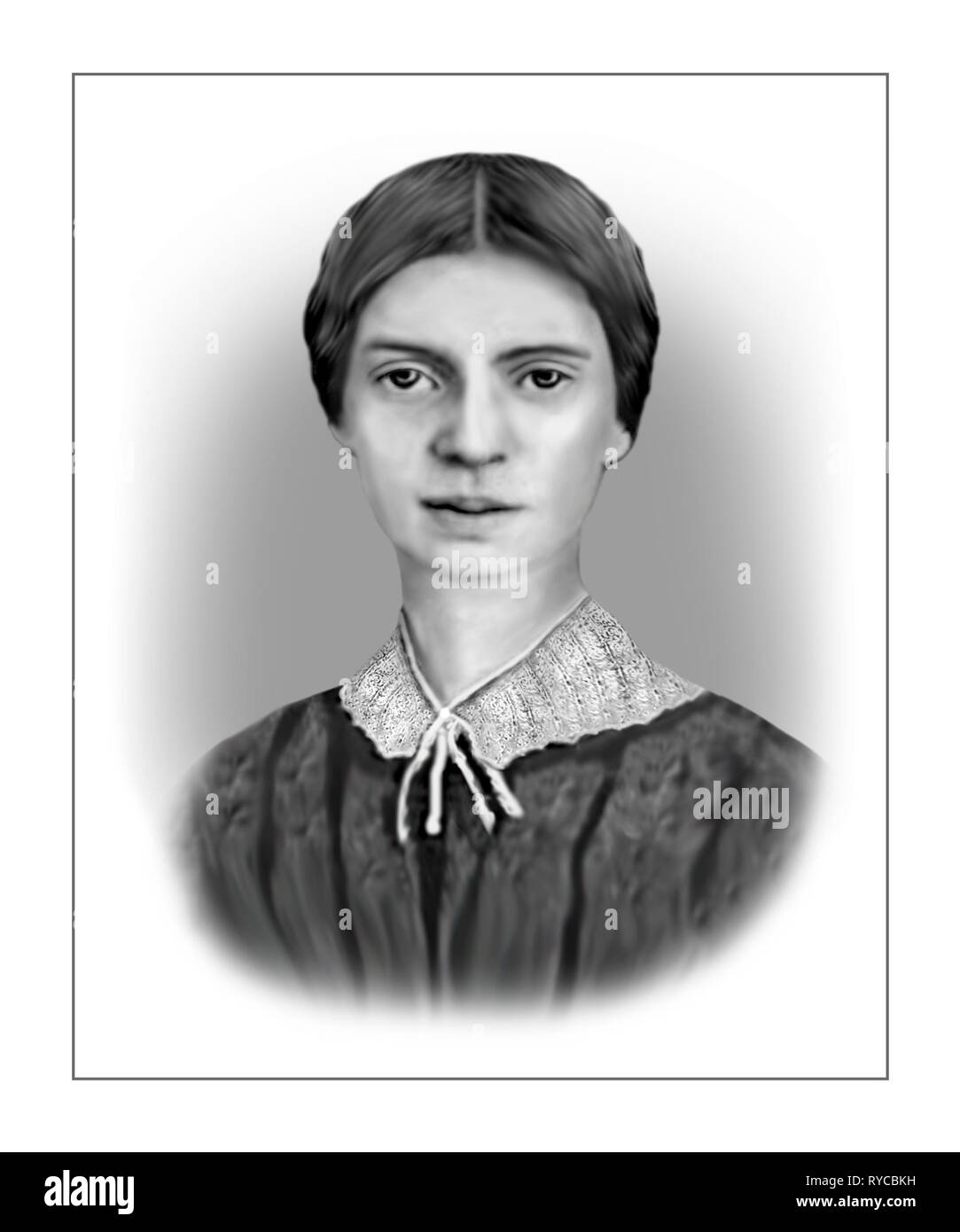Emily Dickinson 1830-1886 amerikanische Dichter Stockfoto