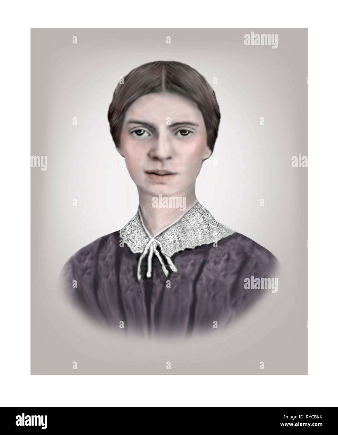 Emily Elizabeth Dickinson 1830-1886 amerikanische Dichter Stockfoto