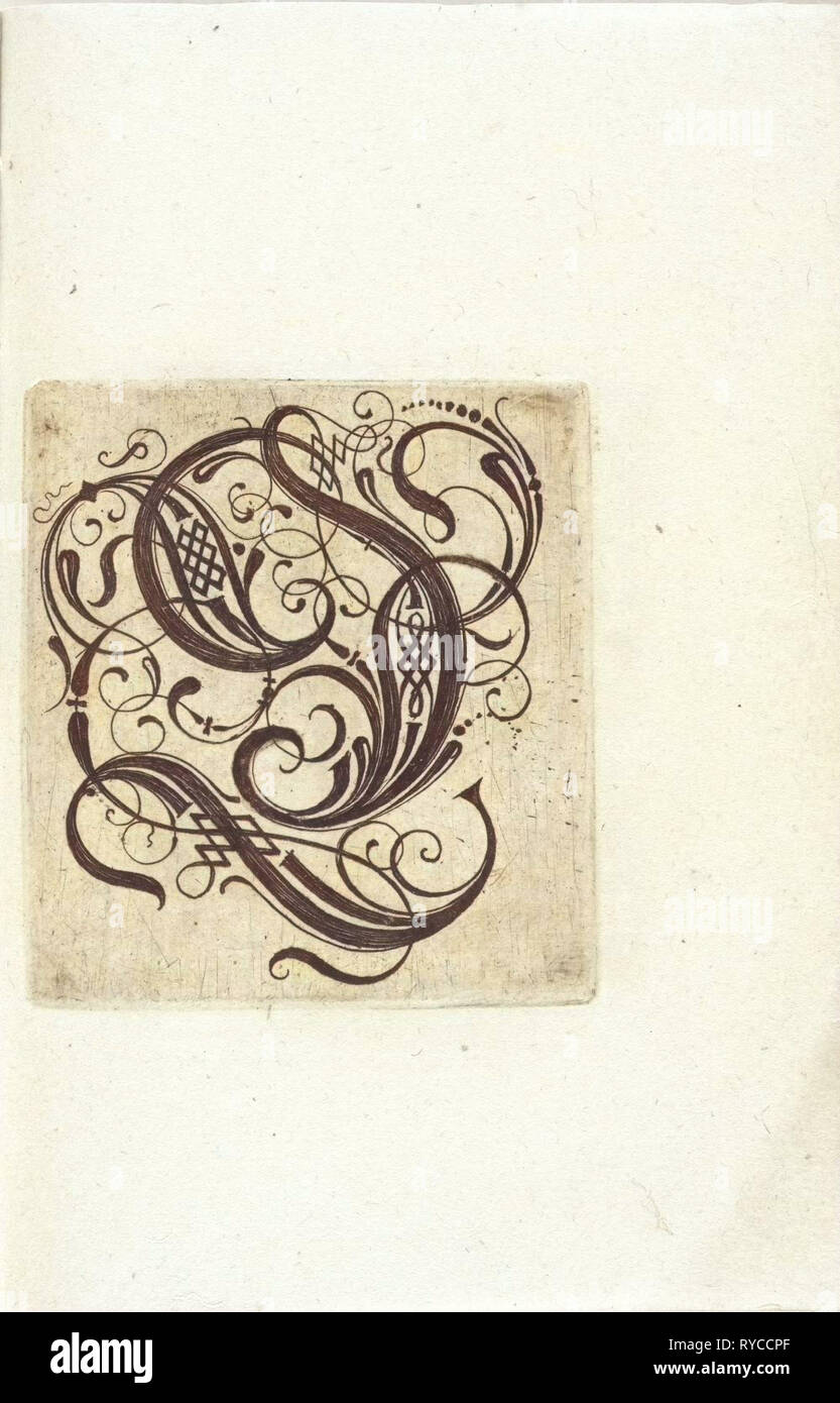 Buchstabe Q, anonym, c. 1600 - c. 1699 Stockfoto