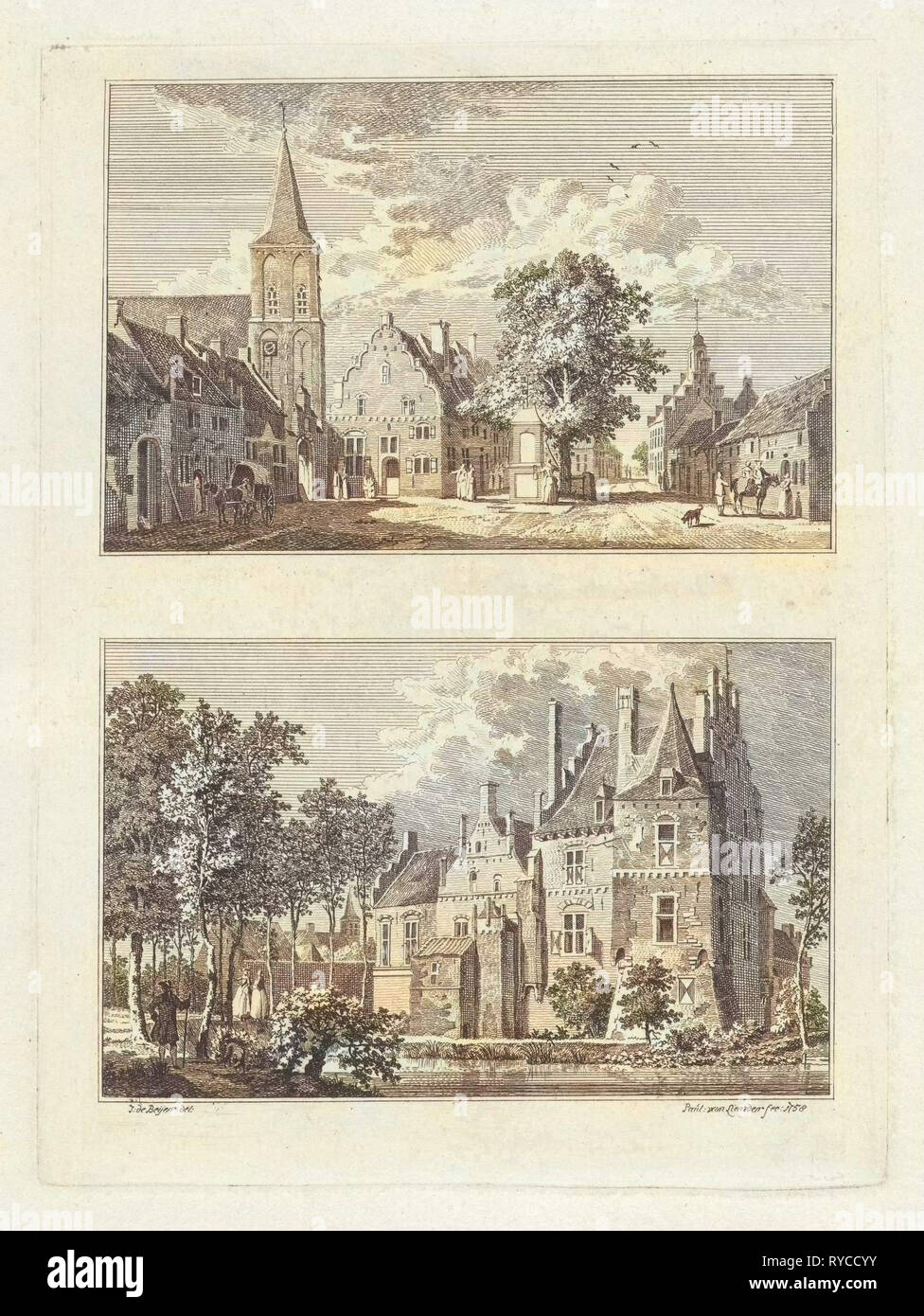 In Griethausen, Niederlande, Paulus van Liender, 1758 mit Stadtblick Stockfoto