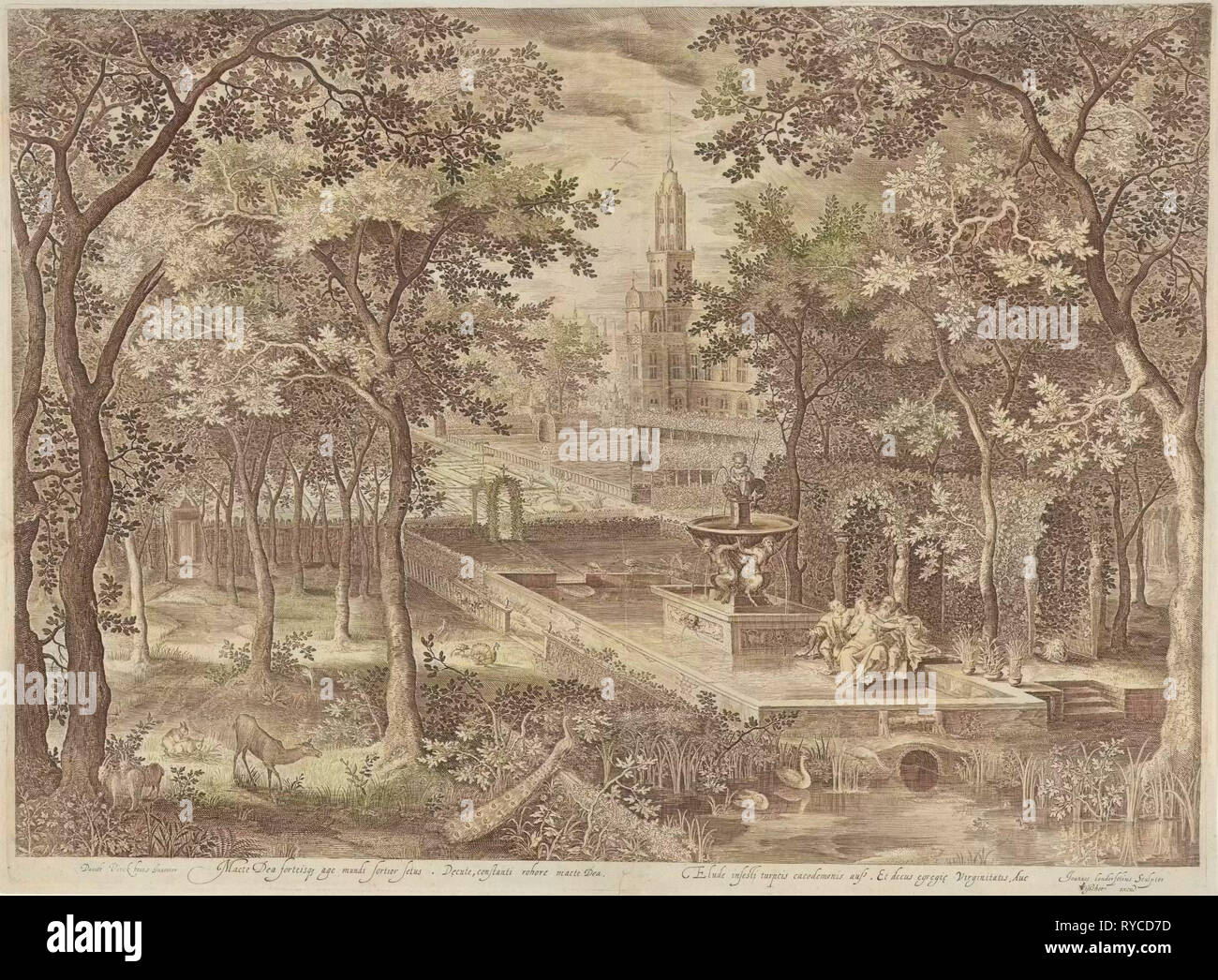 Susanna und die ältesten, Jan van Londerseel, Claes Jansz. Visscher (II), 1601-1652 Stockfoto