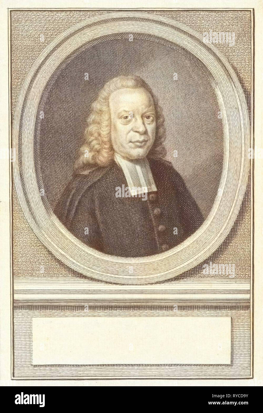 Porträt von Rutger Schutte, Jacob Houbraken, Pieter Frederik De La Croix, 1774-1776 Stockfoto