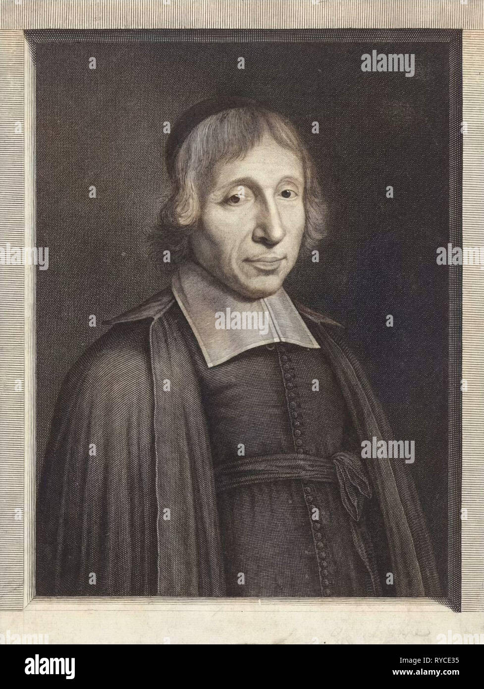Porträt des Priesters Louis-Isaac Lemaistre de Sacy, Pieter van Schuppen, Robert Nanteuil, 1684-1696 Stockfoto
