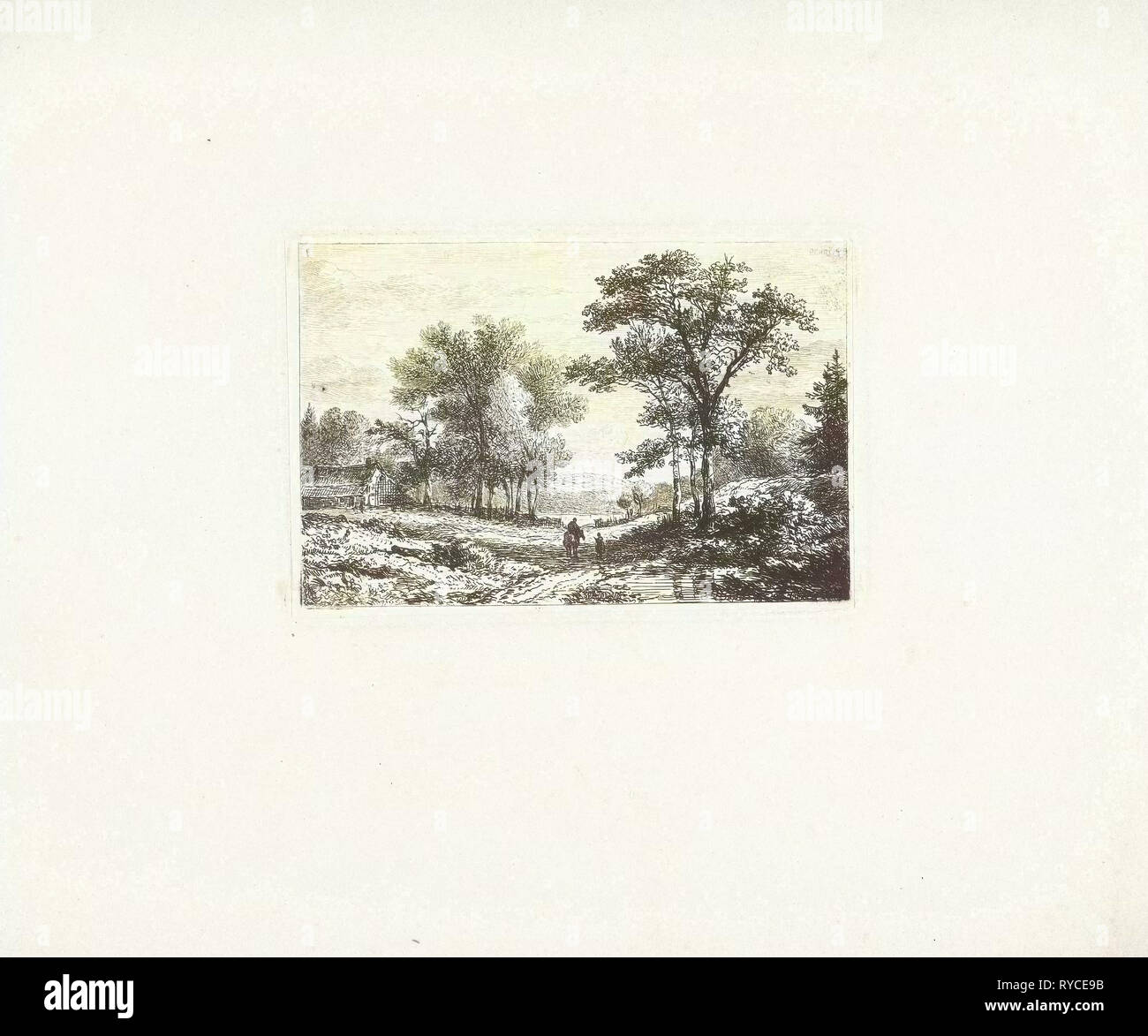 Landschaft mit Reiter, Pieter Casper Christus, ca. 1860 - c. 1870 Stockfoto