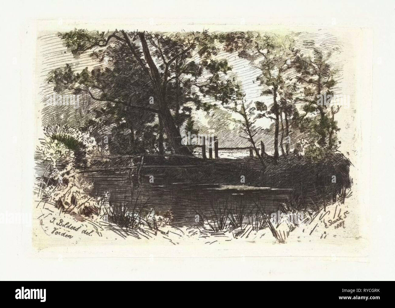 Landschaft, Elias Stark, 1887 Stockfoto