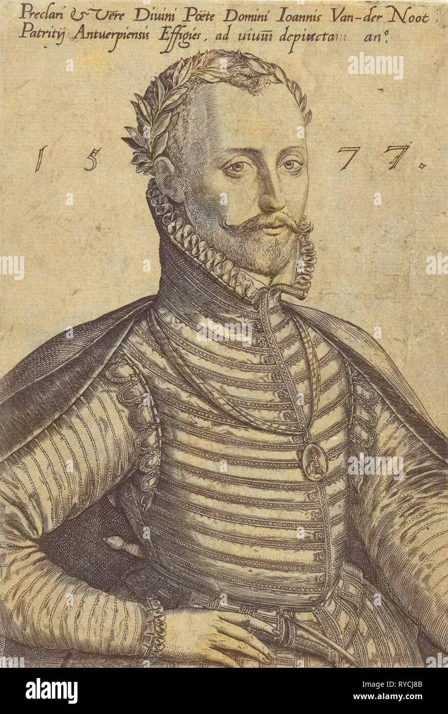 Porträt von Jan van der Noot, Abraham de Bruyn, 1577 Stockfoto