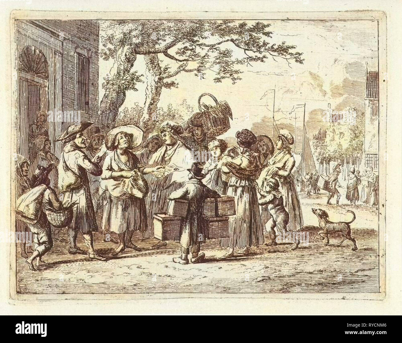 Straßensänger, Christiaan Meijer, 1803-1808 Stockfoto