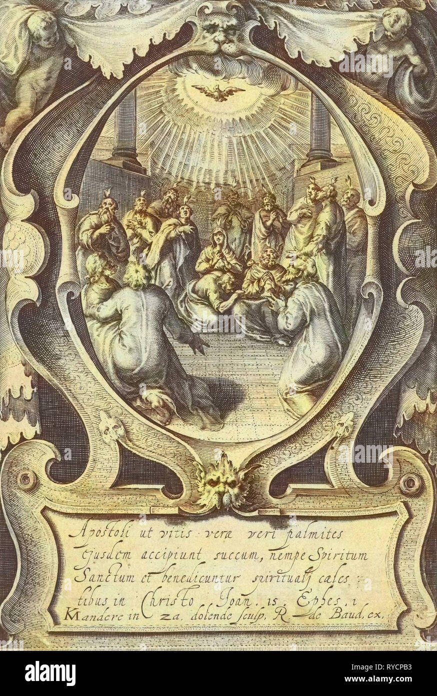 Ausgießung des Heiligen Geistes, Zacharias Dolendo, Robert de Baudous, c. 1599 Stockfoto