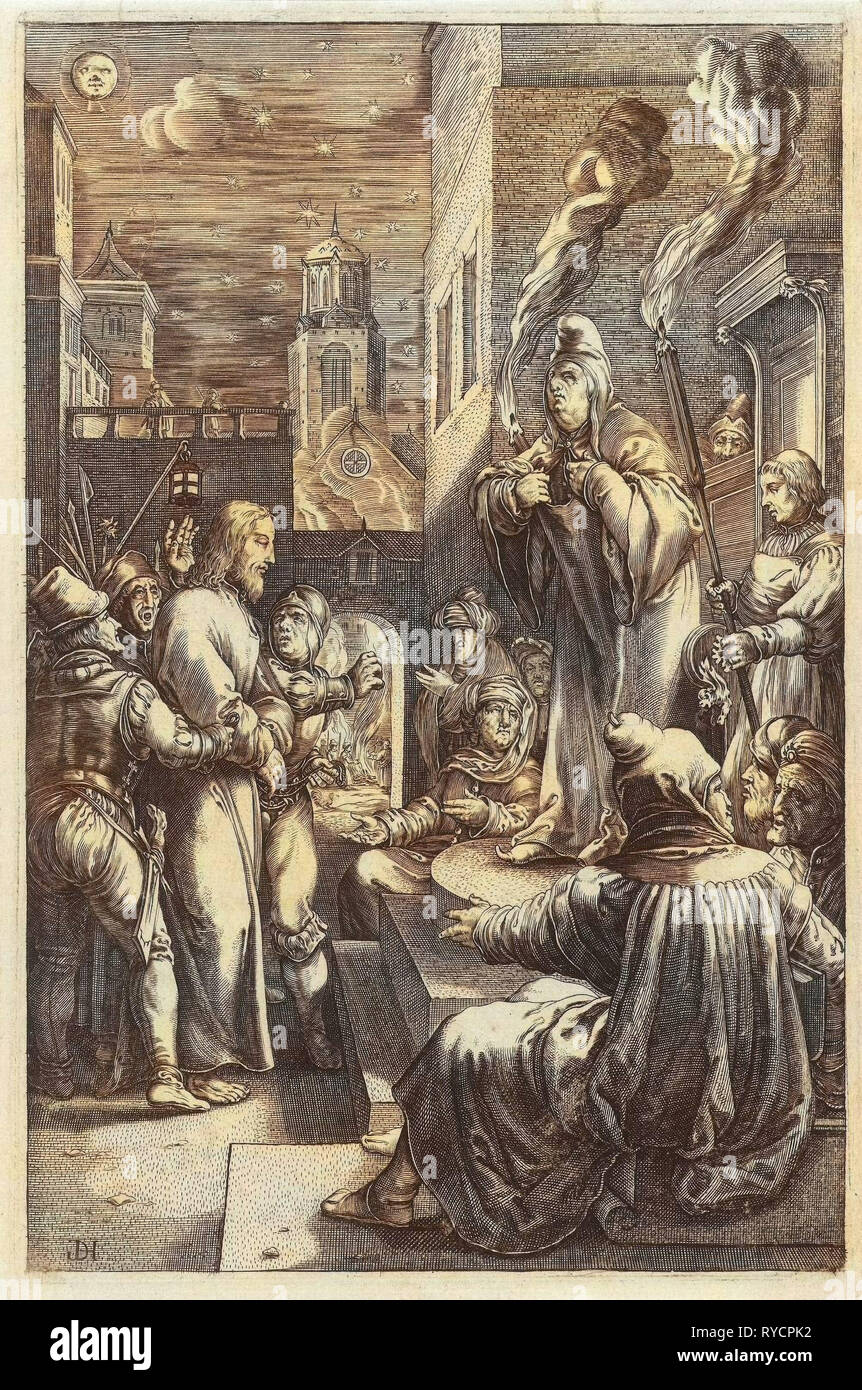 Christus vor Kaiphas, anonym, 1597-1667 Stockfoto