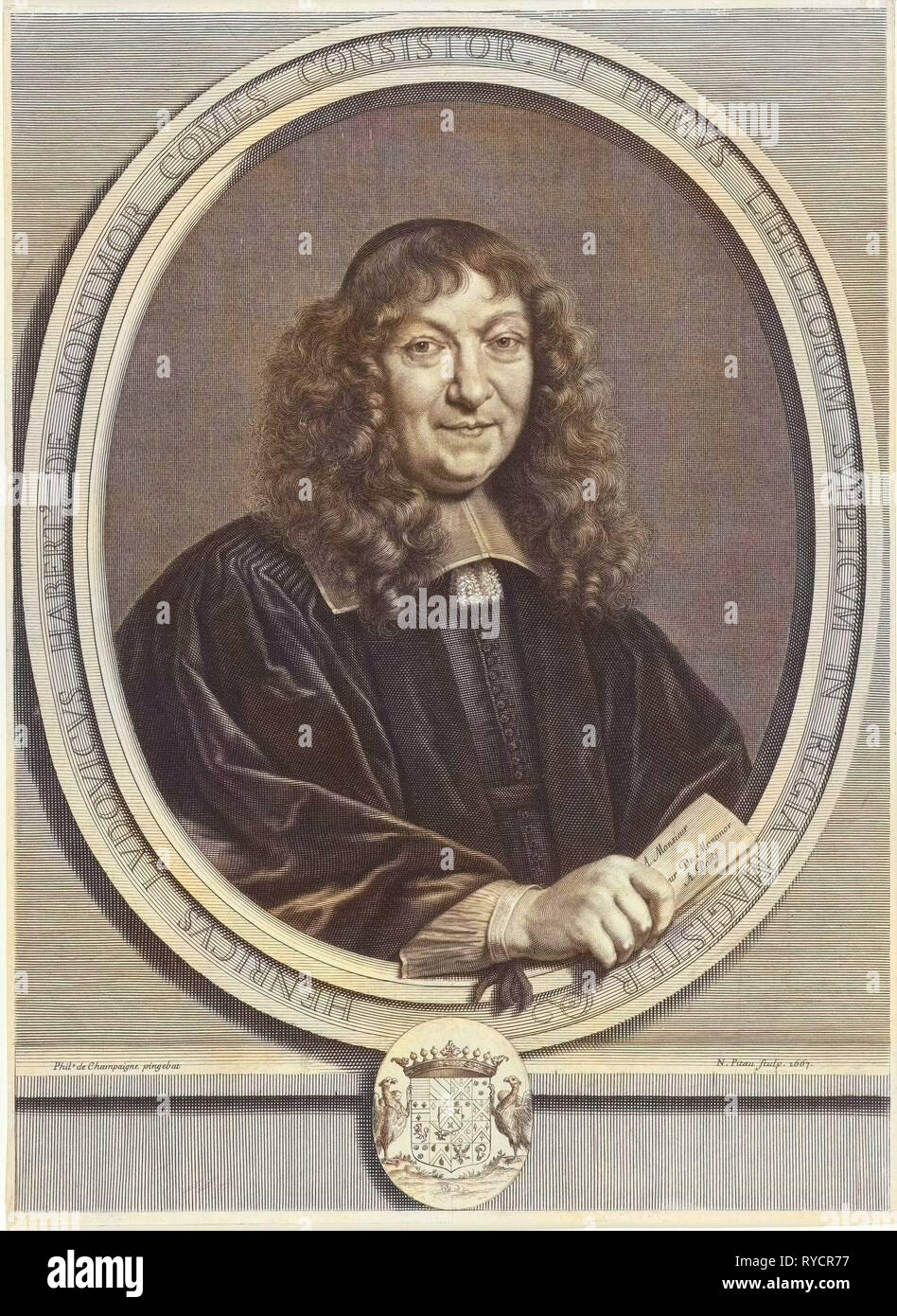 Porträt von Henri Louis Habert de Montmor, Nicolas Pitau (I), 1667 Stockfoto