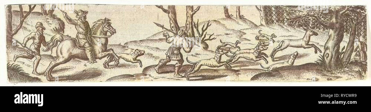 Hirschjagd, Abraham de Bruyn, 1565 Stockfoto