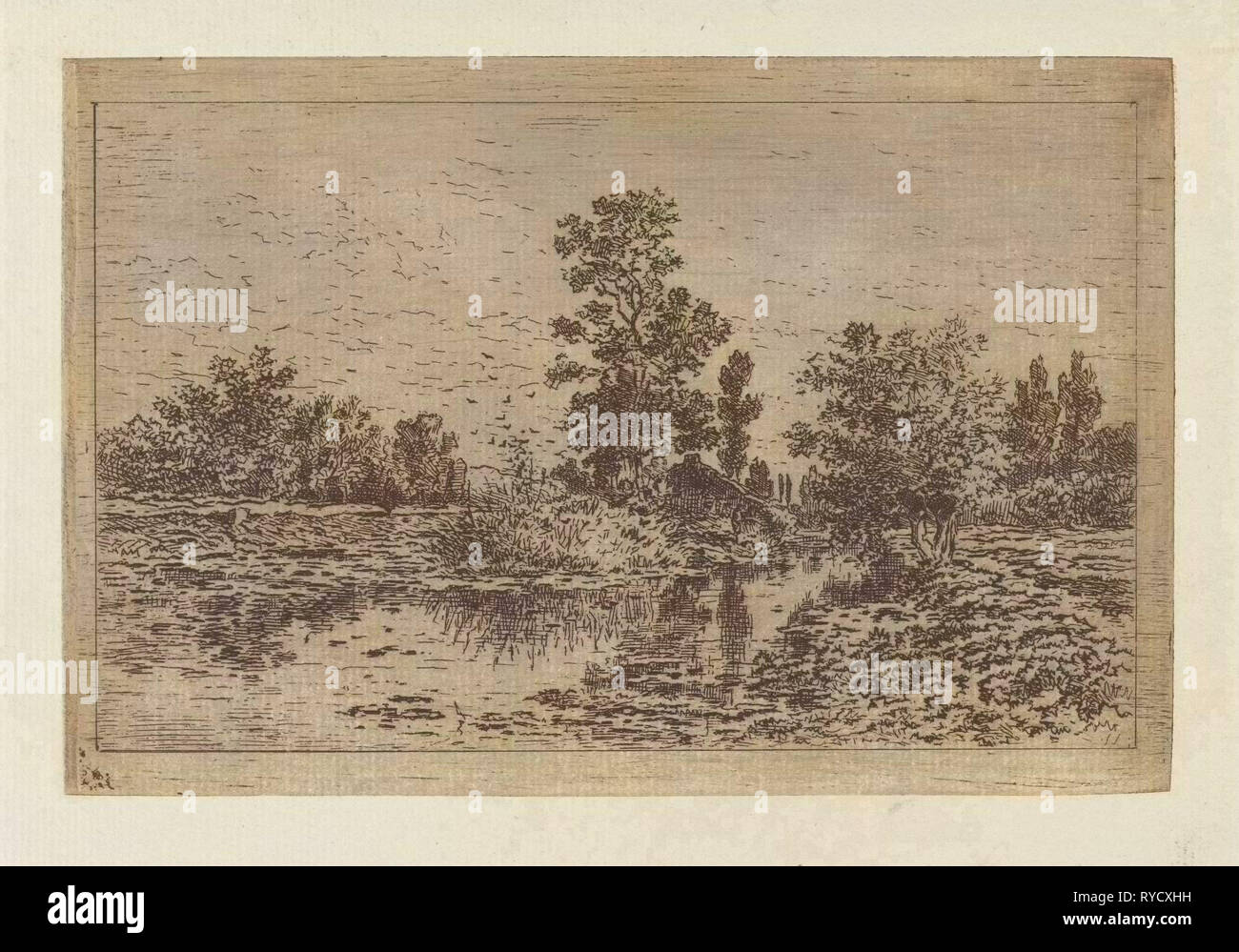 Landschaft mit Schlössern, Jan van Lokhorst, 1847-1874 Stockfoto