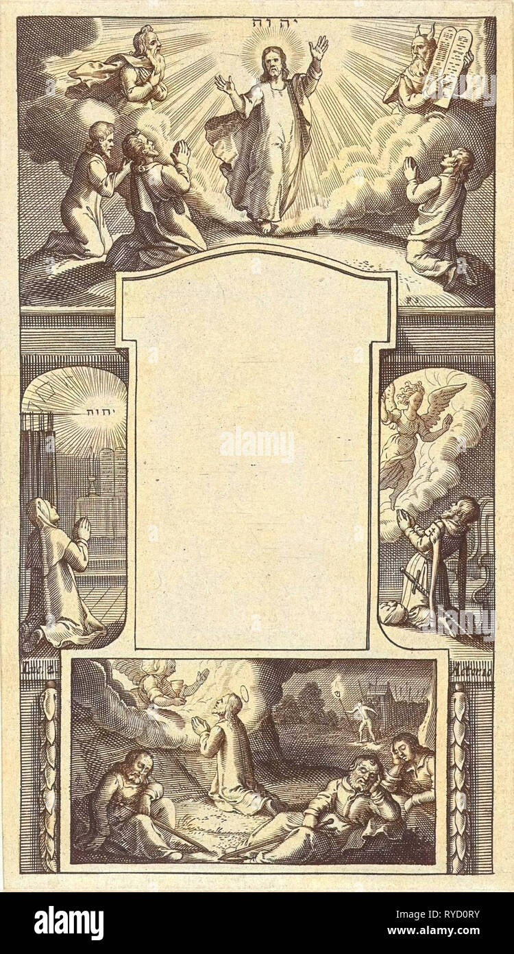 Design für eine Titelseite, Pieter Serwouters, 1601-1657 Stockfoto