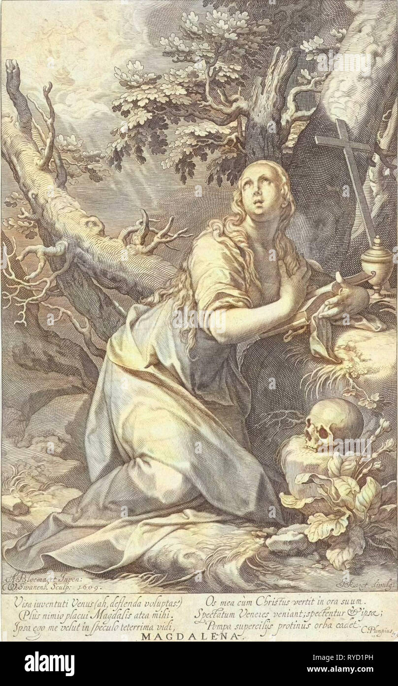 H Büßerin Maria Magdalena, Willem Isaacsz. Van Swanenburg, Cornelis Gijsbertsz. Plemp, Jacques Razet, 1609 Stockfoto