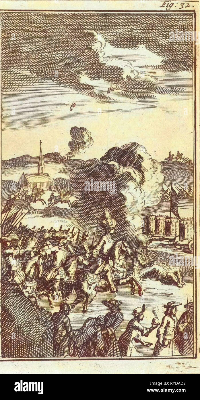 Schlacht am Boyne 1690, Jan Luyken, Barent Beeck, 1691 Stockfoto