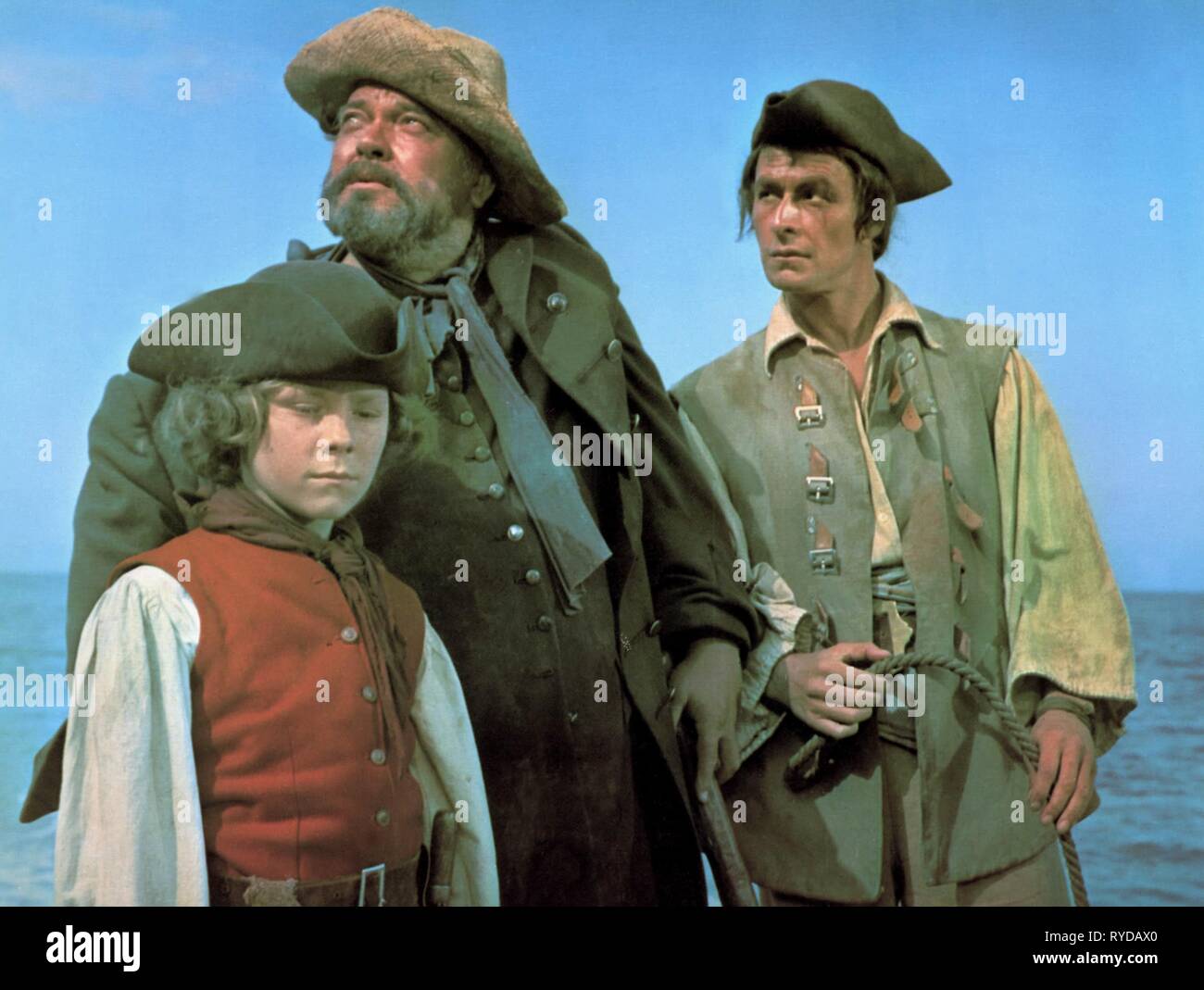 KIM BURFIELD, Orson Welles, Jean Lefebvre, Treasure Island, 1972 Stockfoto
