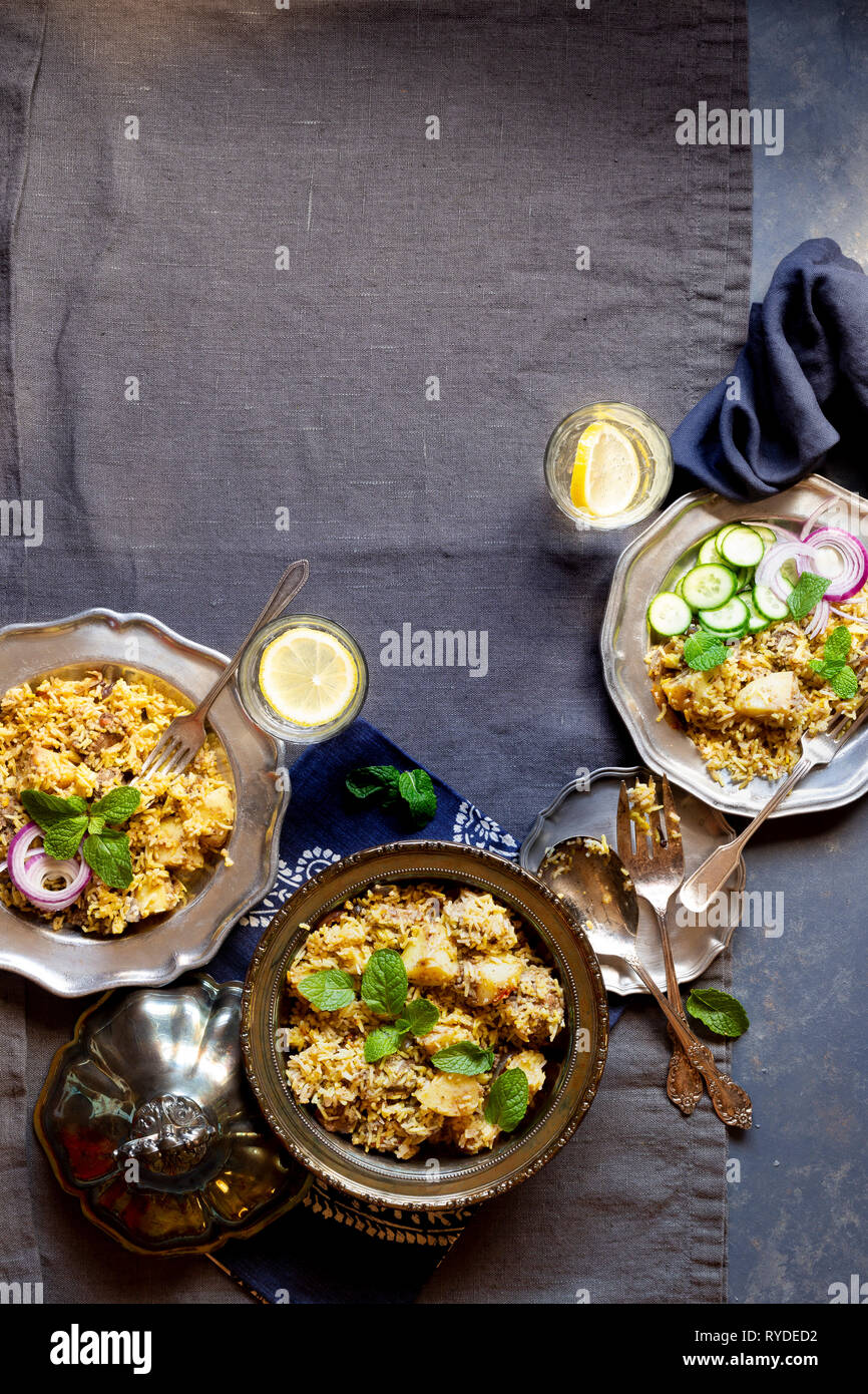 Hammel Biryani Stockfoto