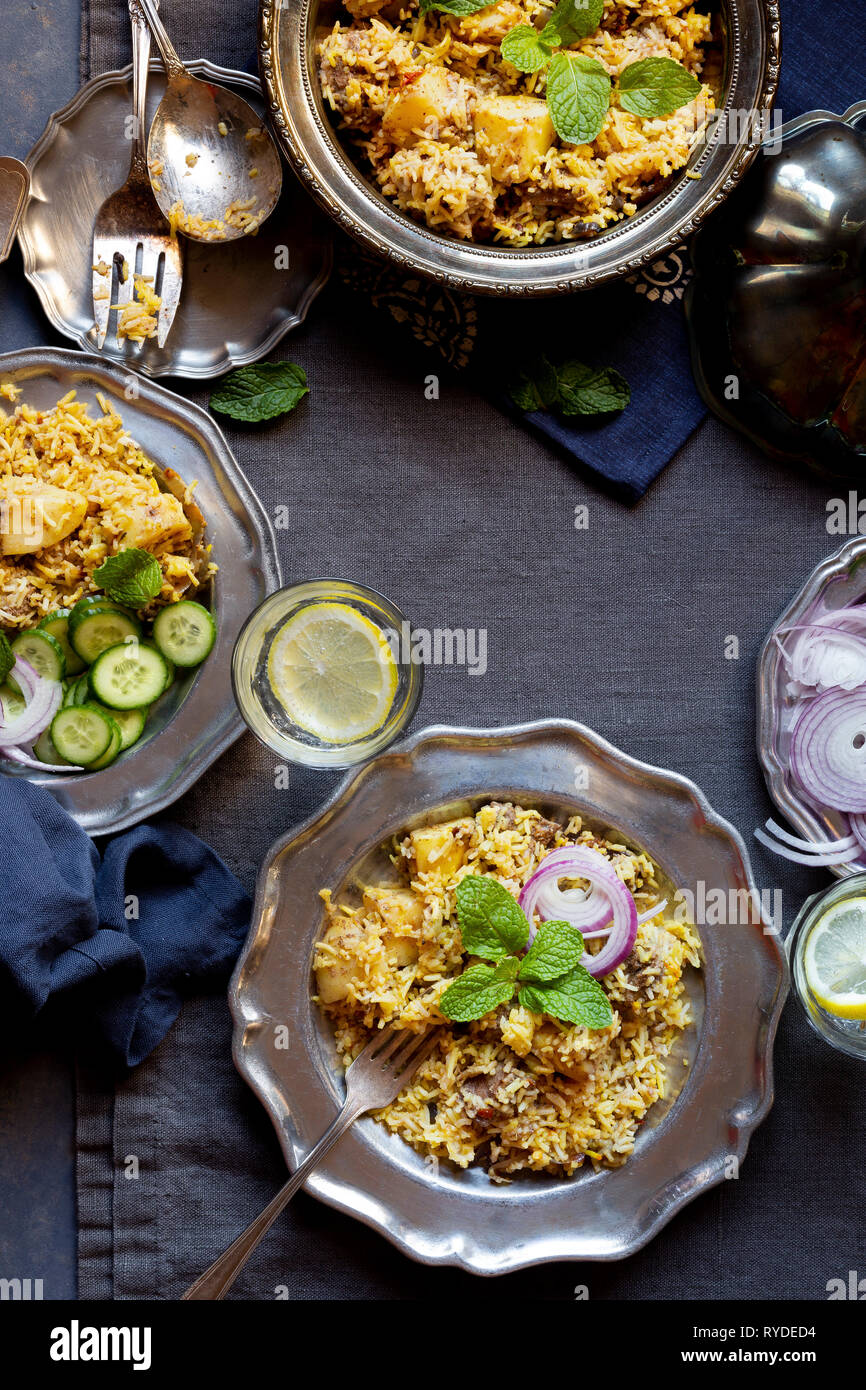 Hammel Biryani Stockfoto