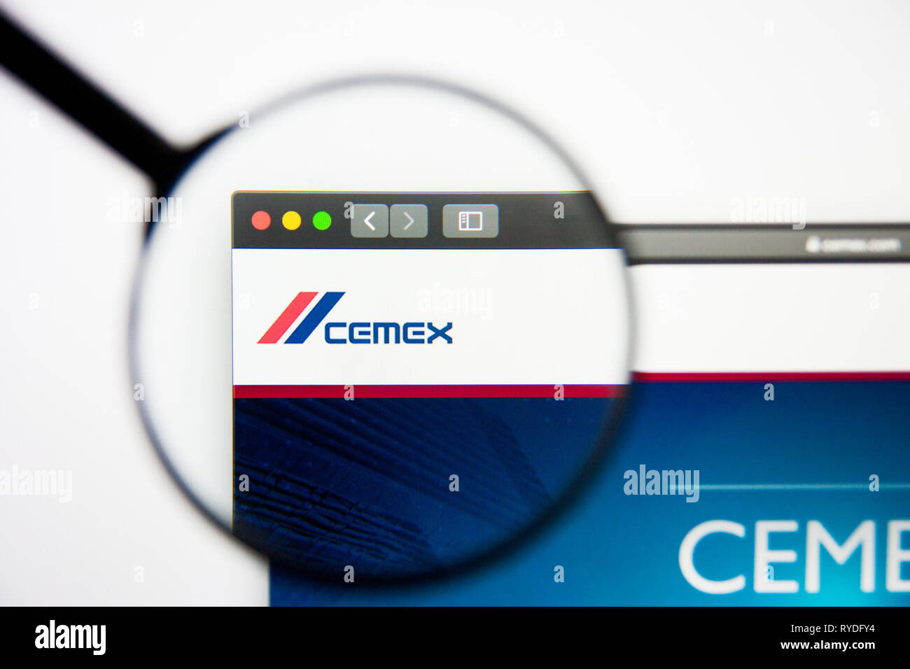 Los Angeles, Kalifornien, USA - 5. März 2019: Cemex Homepage. Im Hinblick auf die CEMEX-Logo sichtbar auf dem Display, Illustrative Editorial Stockfoto
