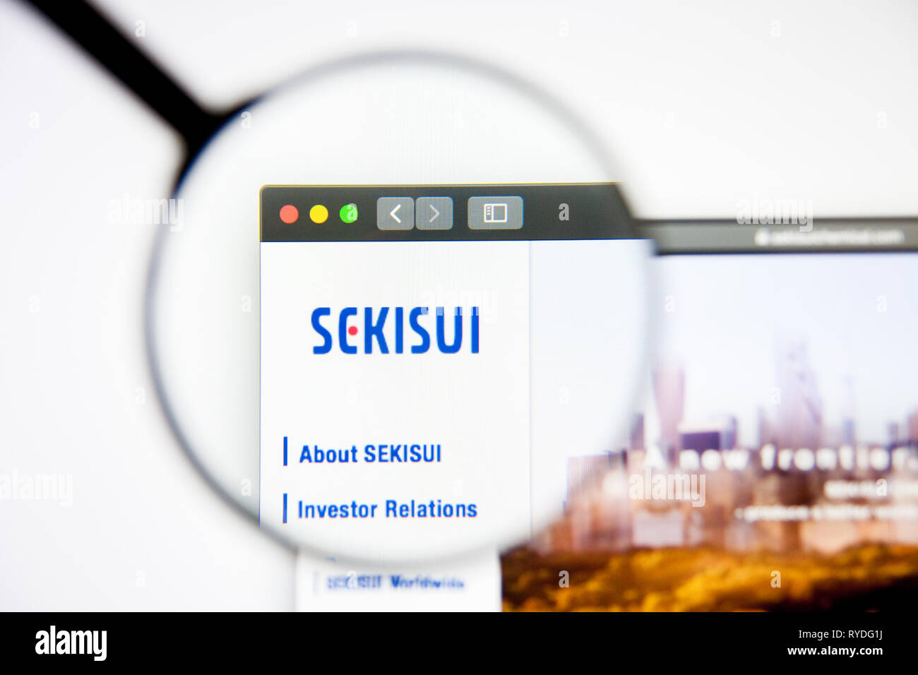 Los Angeles, Kalifornien, USA - 5. März 2019: Sekisui Chemical Website Homepage. Sekisui Chemical Logo sichtbar auf dem Display, Illustrative Stockfoto