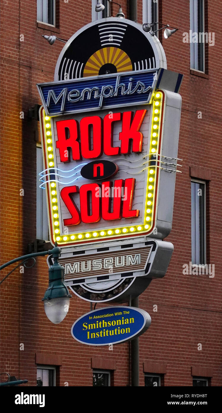 Memphis Rock n Soul Museum Memphis Tennessee Stockfoto