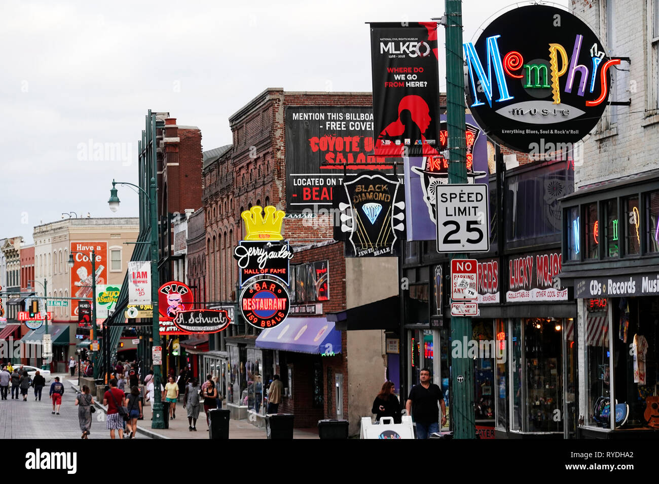 Heimat des Blues Beale Street Memphis Tennessee Stockfoto