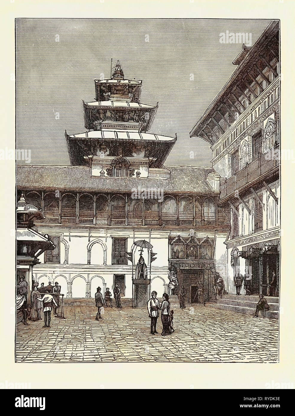 Palast der Rajah von Nepaul, Nepal Stockfoto
