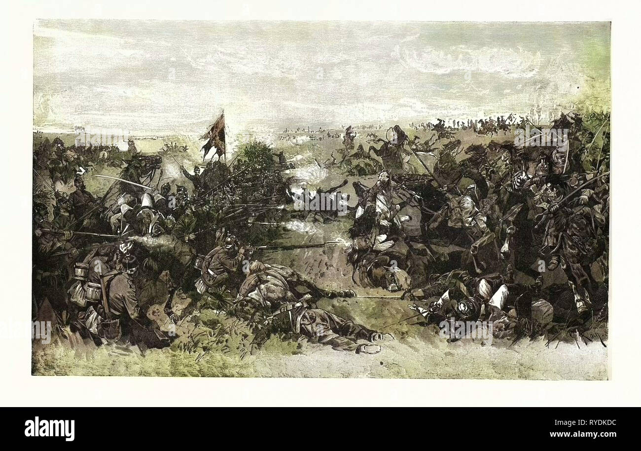 Franco-Preussischer Krieg: Der 52. Infanterie-Regiment in der Schlacht von Vionville am 16. August 1870, Frankreich Stockfoto