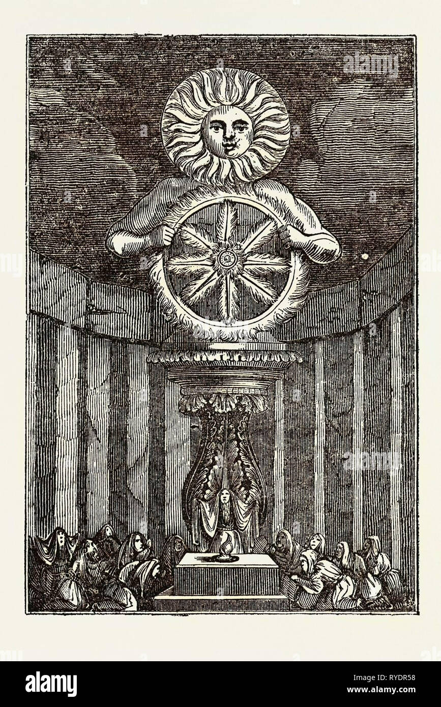 Das Idol von der Sonne, dem Sächsischen Idol Stockfoto