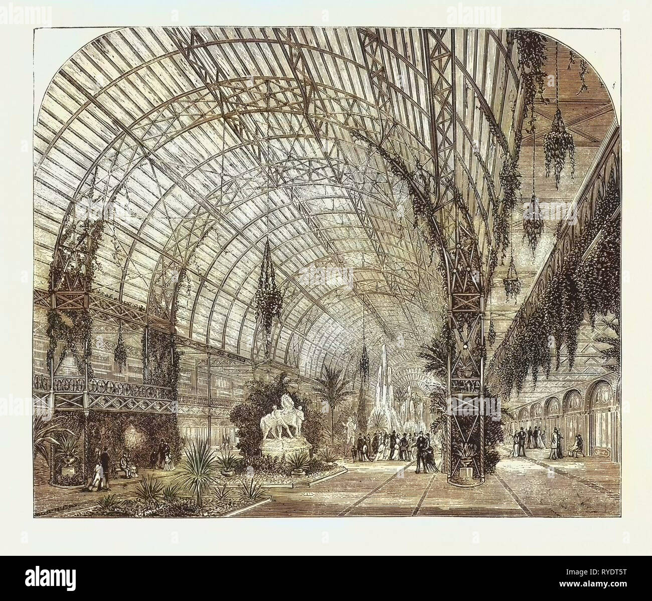 Westminster Aquarium und Wintergarten: Die zentrale Halle, London, Kupferstich 1876, Großbritannien, Großbritannien, England, Europa, Großbritannien, Großbritannien, europäischen Stockfoto
