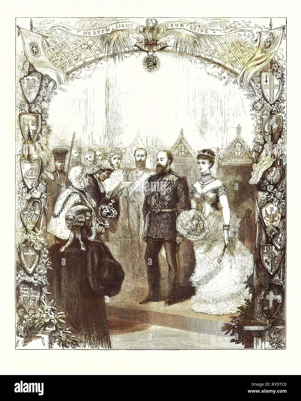 Die City von London's Herzlich Willkommen bei der Prinz von Wales: Präsentation der Adresse in der Guildhall, London, Kupferstich 1876, Großbritannien, Großbritannien, England, Europa, Großbritannien, Großbritannien, europäischen Stockfoto