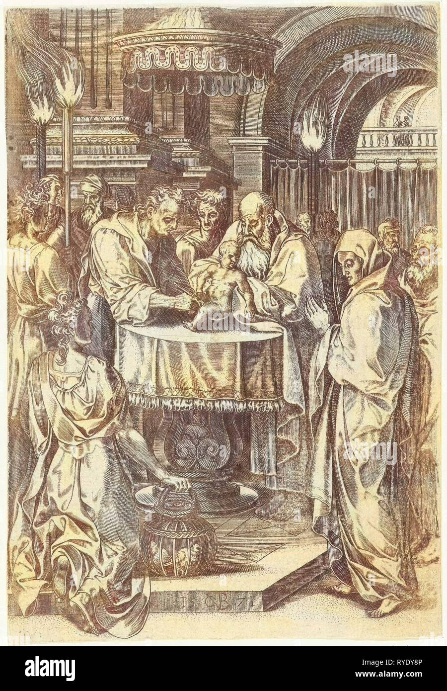 Beschneidung Christi, Abraham de Bruyn, 1571 Stockfoto