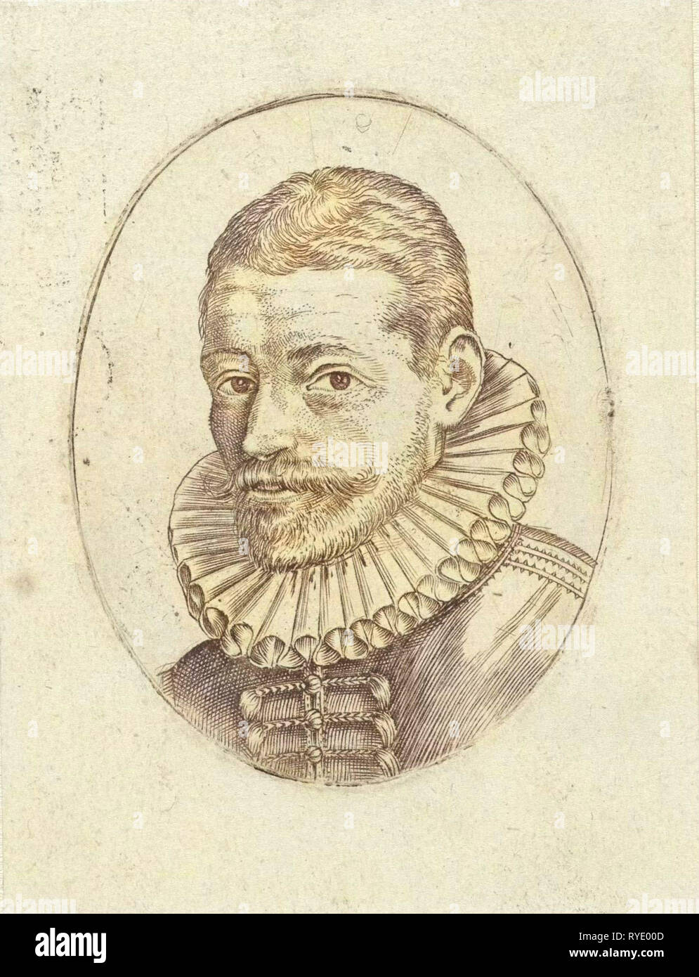 Porträt des Kaufmanns Hans Felbier, Anonymous, Hendrick Goltzius, 1582-1667 Stockfoto