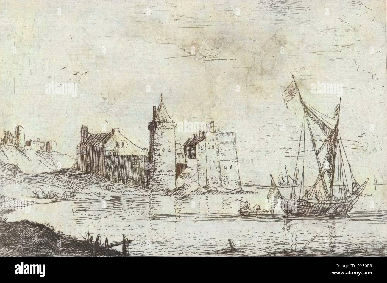 Schloss an der Küste, Bonaventura Peeters (I), 1624-1652 Stockfoto