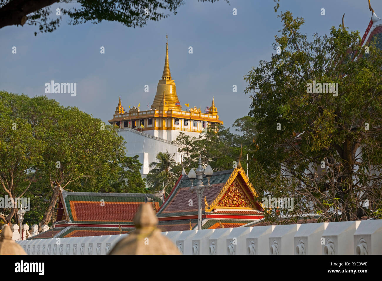 Wat Ratchanatdaram und Golden Mount Bangkok Thailand Stockfoto