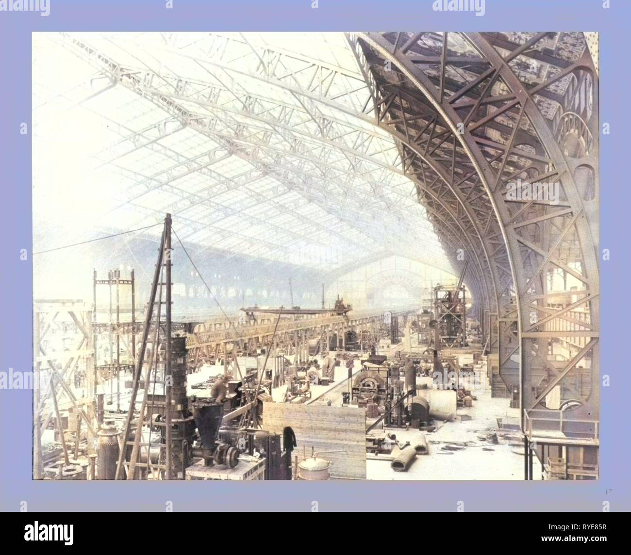 Interieur Galerie von Maschinen, Maschinen Einrichten, Paris Exposition, 1889, Frankreich, Napoleon Dufeu Stockfoto