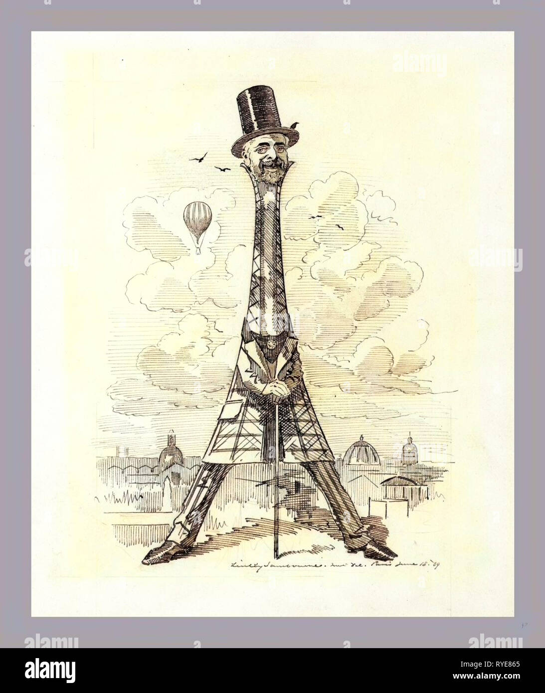 M. in der Eiffel, unserer Künstler Neueste Tour de Force, 29. Juni 1889 Stockfoto