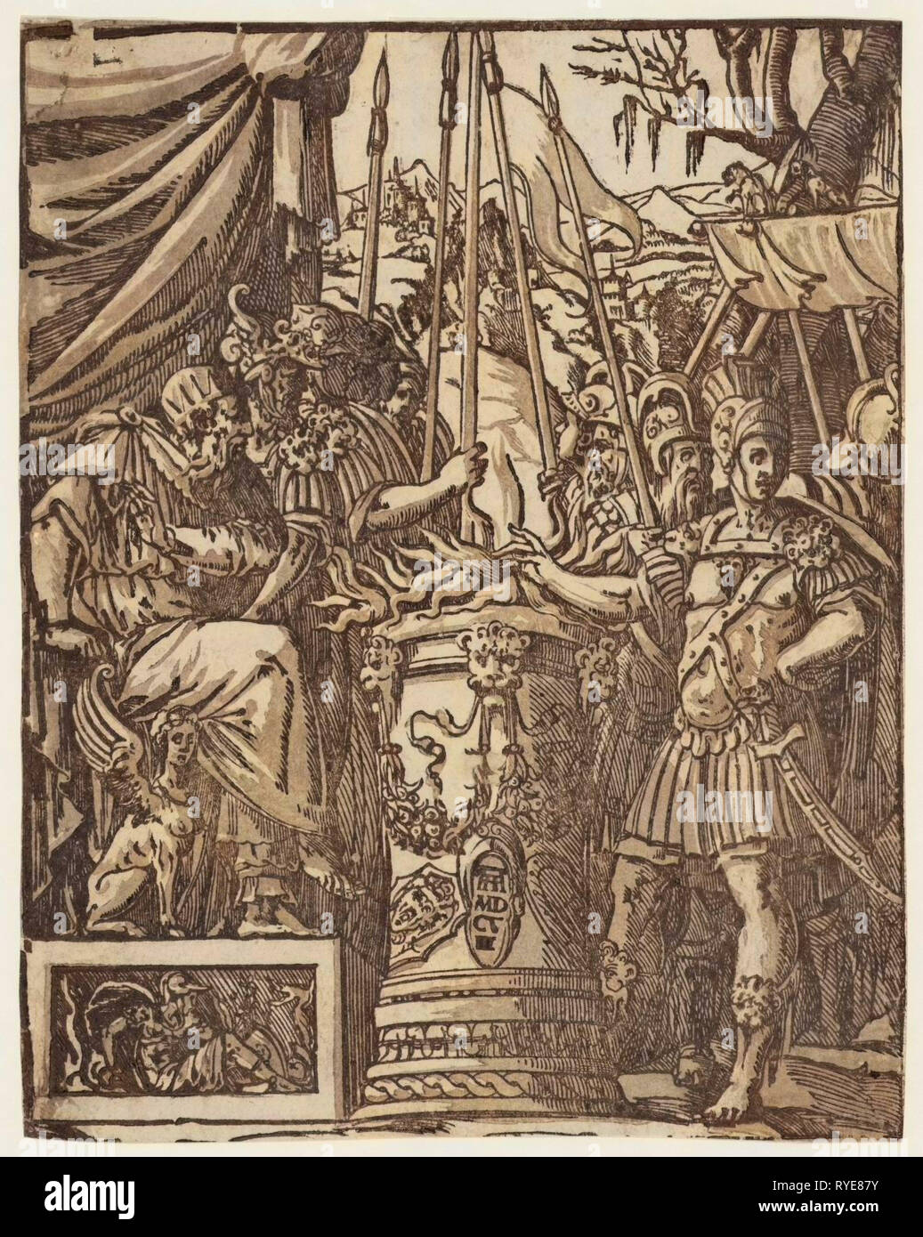 Mutius Scaevola, zwischen 1584 und 1610 Stockfoto