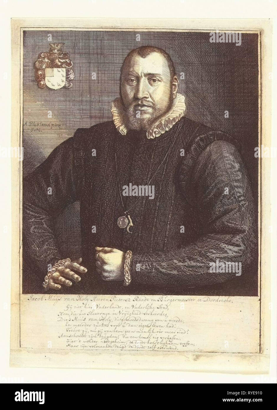 Porträt von Jacob Muys Holy, Samuel van Hoogstraten, 1648-1677 Stockfoto