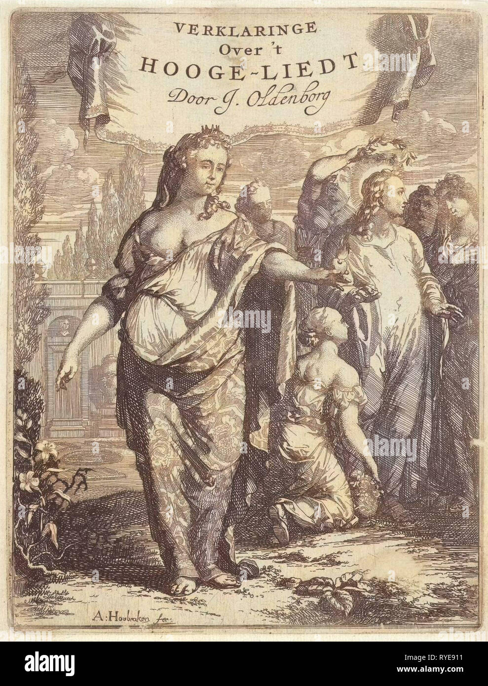 Liebe personifiziert und lobte Christus, Arnold Houbraken, Simon Onder de Linde, 1689-1691 Stockfoto