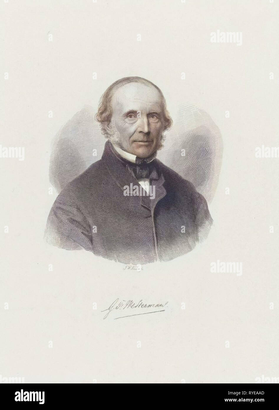 Porträt von g. Westerman, Johann Wilhelm Kaiser (I), 1823-1900 Stockfoto
