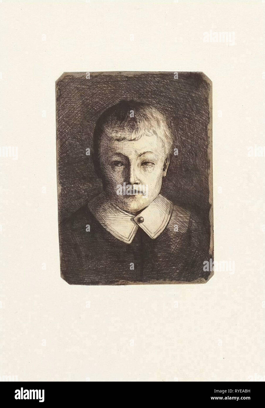 Junge Portrait, H. Smit, 1800-1881 Stockfoto