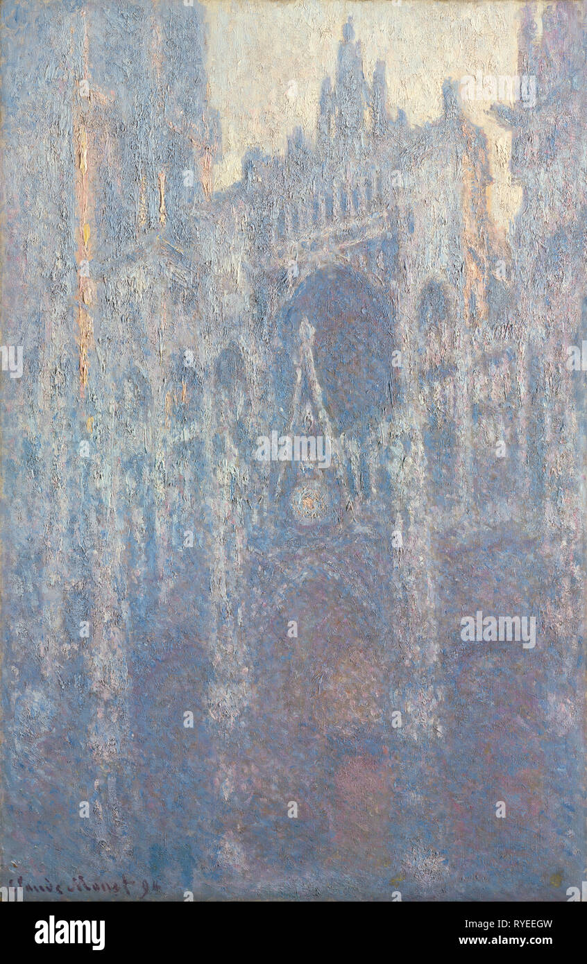 Das Portal der Kathedrale von Rouen im Morgenlicht; Claude Monet (Französisch, 1840 - 1926); Frankreich; 1894; Öl auf Leinwand, 100,3 × 65,1 cm (39 1/2 x 25 5/8 in.); 2001.33 Stockfoto