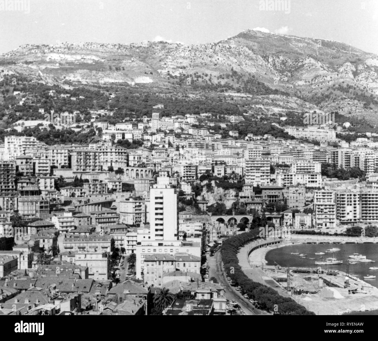 Geographie/Reisen, Monaco, Aussicht, Quartier du Porte und Monte Carlo, 1961, Additional-Rights - Clearance-Info - Not-Available Stockfoto