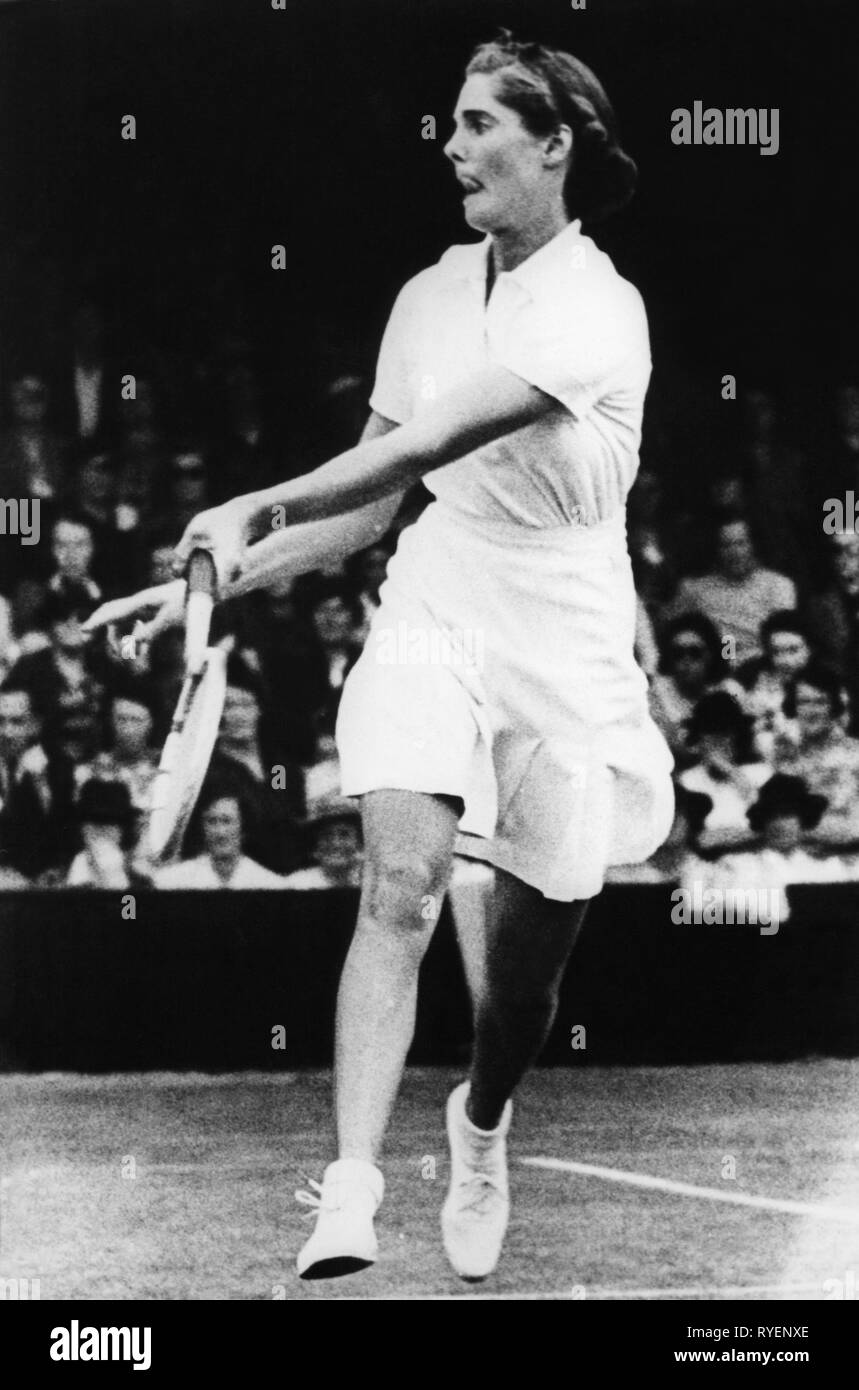Sport, Tennis, Kay Stammelt gewinnt gegen Helen Wills, 1930er Jahre, Additional-Rights - Clearance-Info - Not-Available Stockfoto