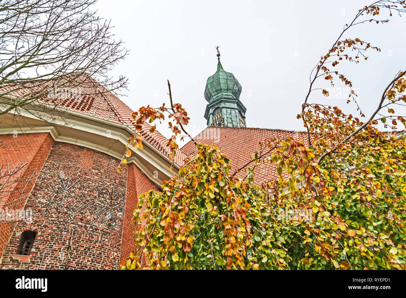 Wesselburen (Dithmarschen, Schleswig-Holstein) St. Bartholomäus Kirche; Wesselburen, Norddeutschland Stockfoto