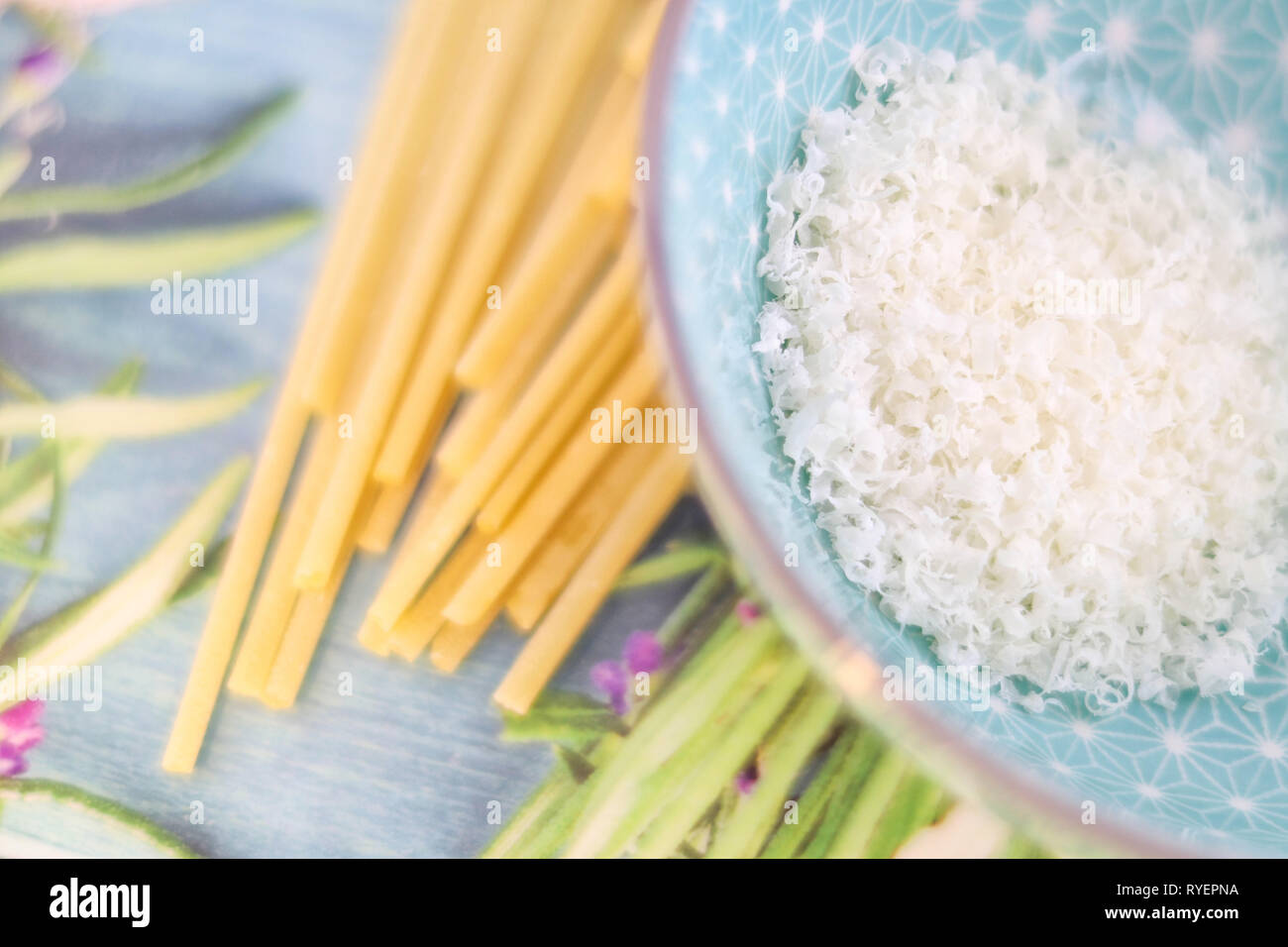 Geriebenen Parmesan, Kochen italienisches Essen Stockfoto