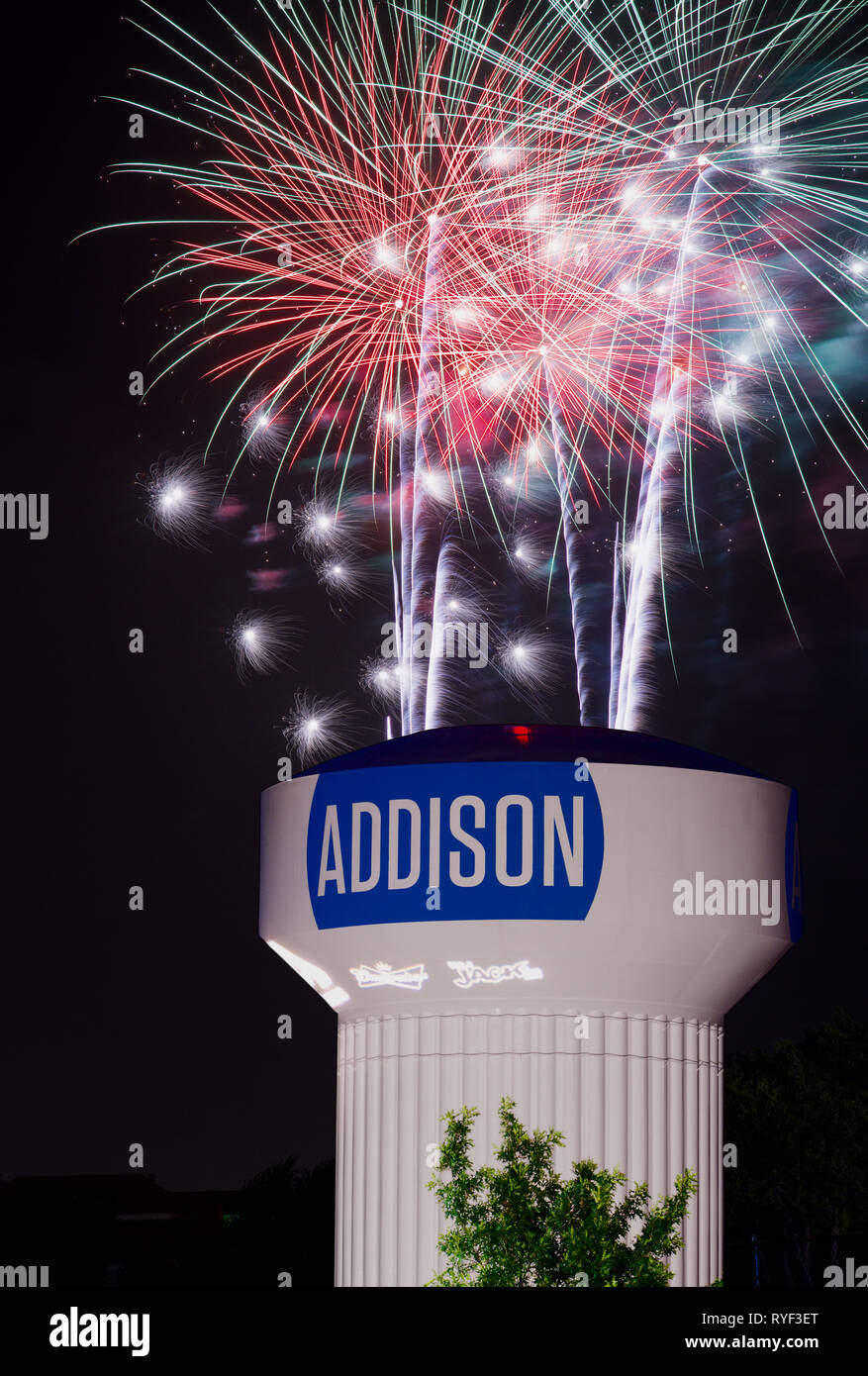 Addison Kaboom Stadt V3 031619 Stockfoto