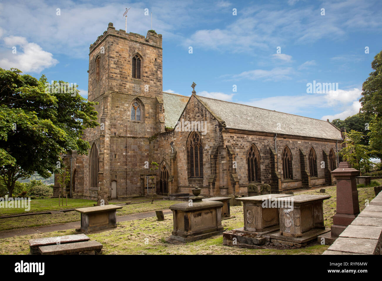 Anne Bronte starb in Scarborough am 28. Mai 1849 im Alter von 29 Jahren. Sie ist in der Kirche St. Mary Friedhof in Scarborough begraben; Stockfoto