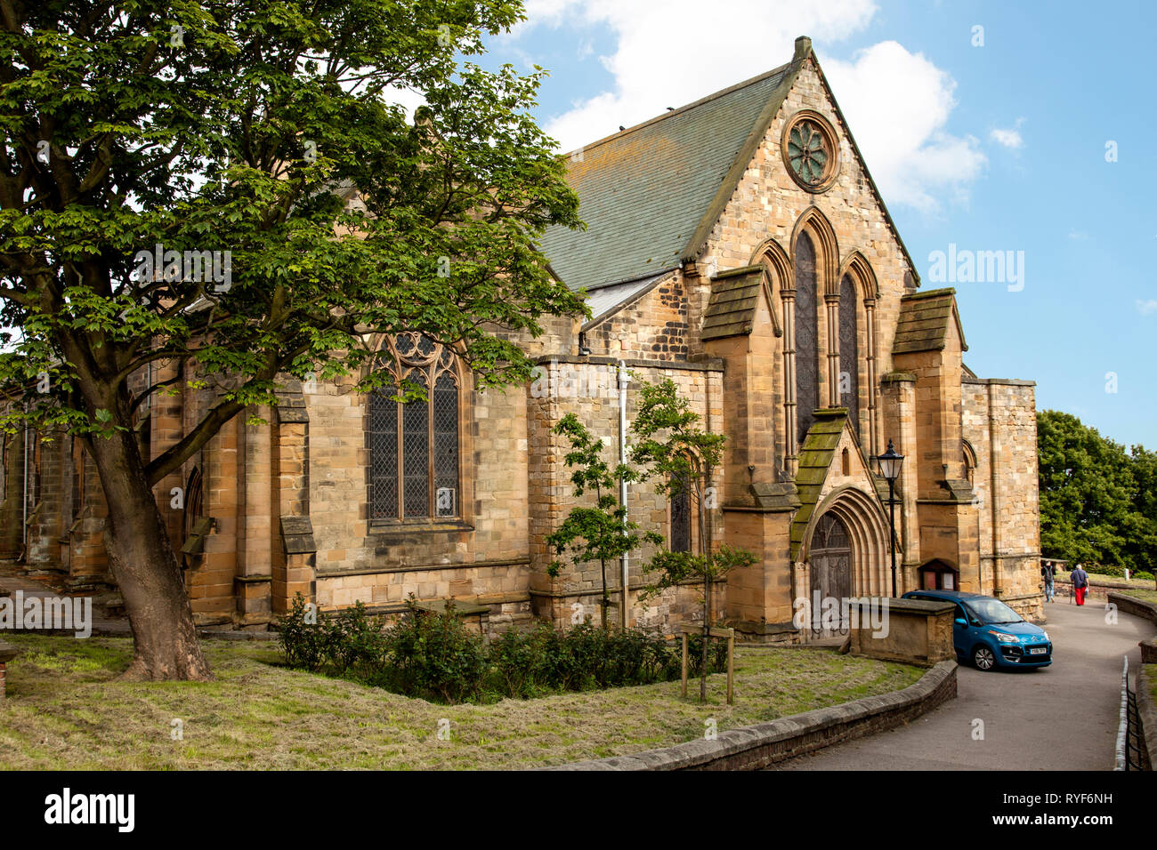 Anne Bronte starb in Scarborough am 28. Mai 1849 im Alter von 29 Jahren. Sie ist in der Kirche St. Mary (17. Jahrhundert) Friedhof in Scarborough begraben; Stockfoto